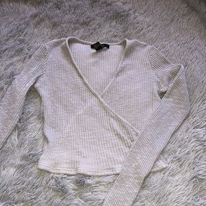 Forever 21 Grey Wrap Top